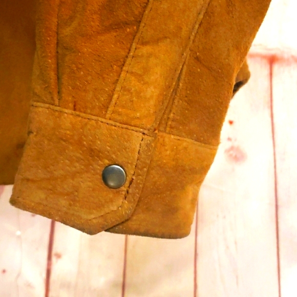 Rich Brown Faux Suede Blazer/Shirt Style Jacket - Picture 3 of 6